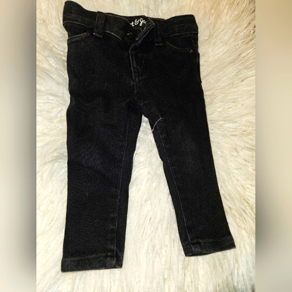 2 Cat & Jack/12 M/Mid Rise Denim Jeggings - Picture 4 of 6